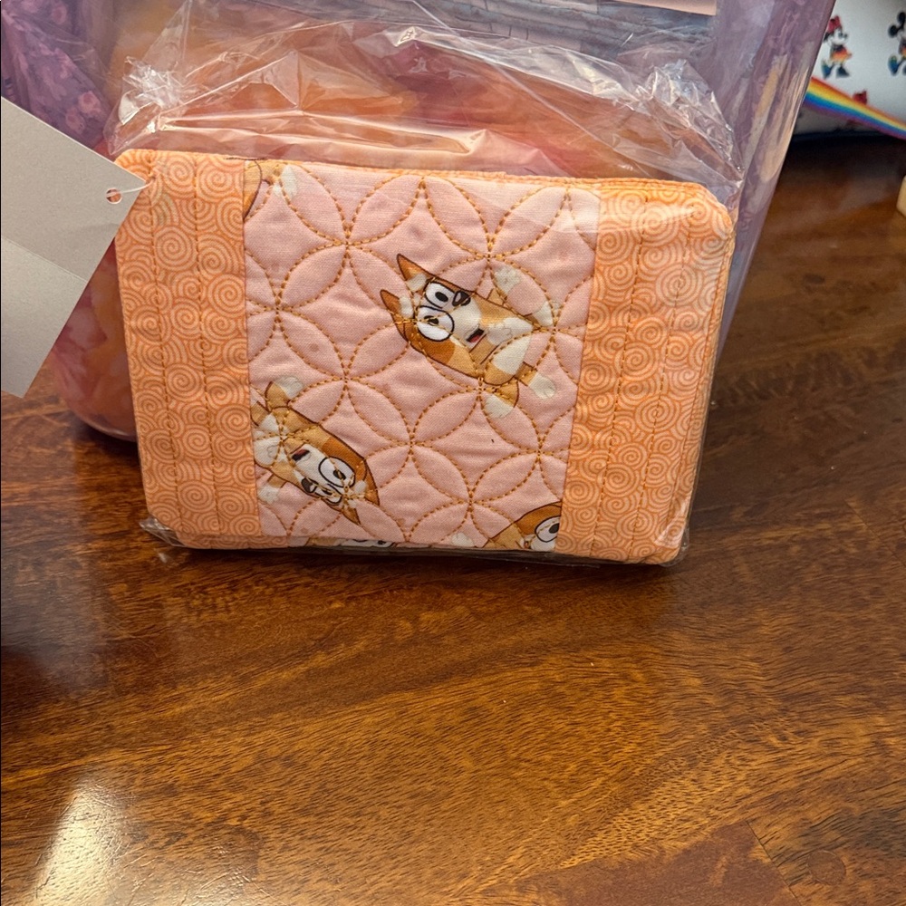 Pink and Peach Quilted Bingo from Bluey Mug Rug